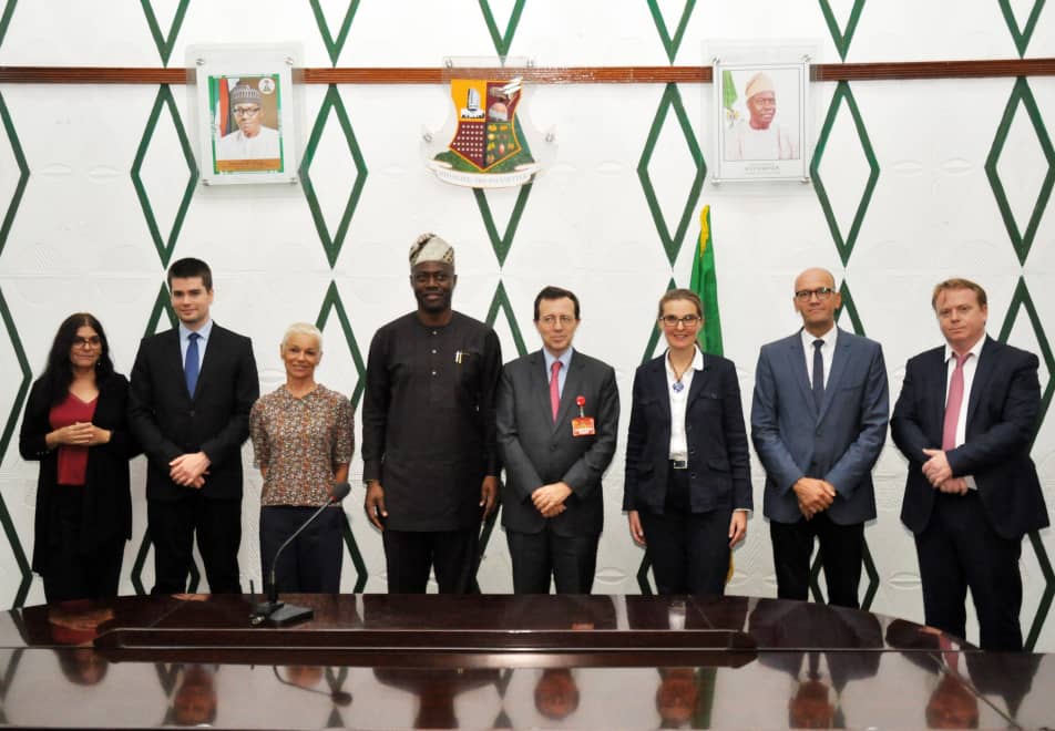 Governor Seyi Makinde with delegation from France